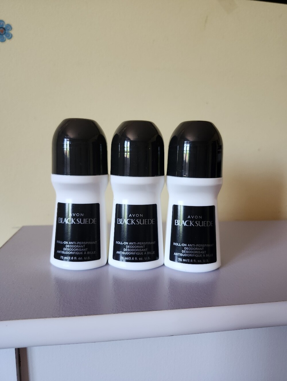 Avon Roll On Deodorant - Black Suede 3pcs